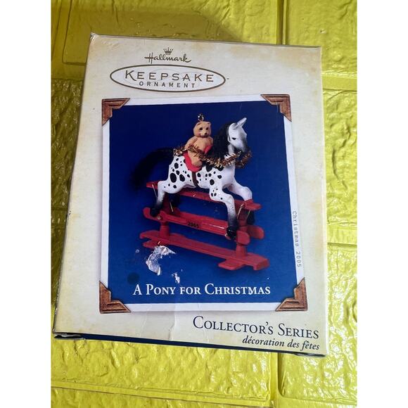 Hallmark Keepsake Ornament A Pony For Christmas 2005 8th In The Series New IOB - Picture 1 of 10